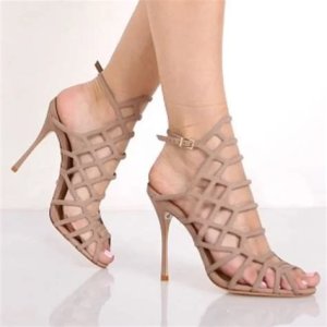 Schutz "Juliana" Cage Leather Sandals