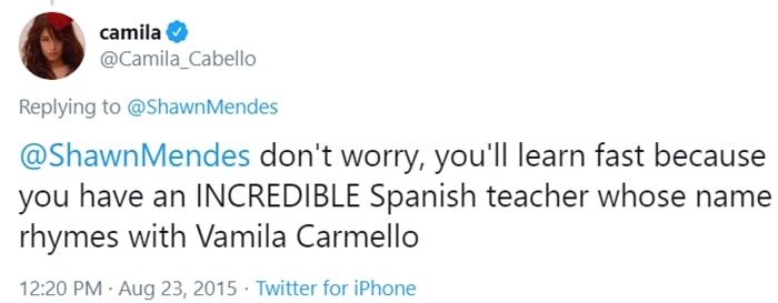 Don't worry, you'll learn fast because you have an INCREDIBLE Spanish teacher whose name rhymes with Vamila Carmello