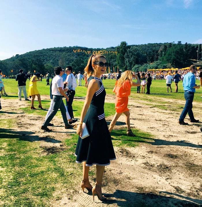 Camilla Belle helped stomp&nbsp;the&nbsp;divots&nbsp;kicked up by the horses as their riders compete