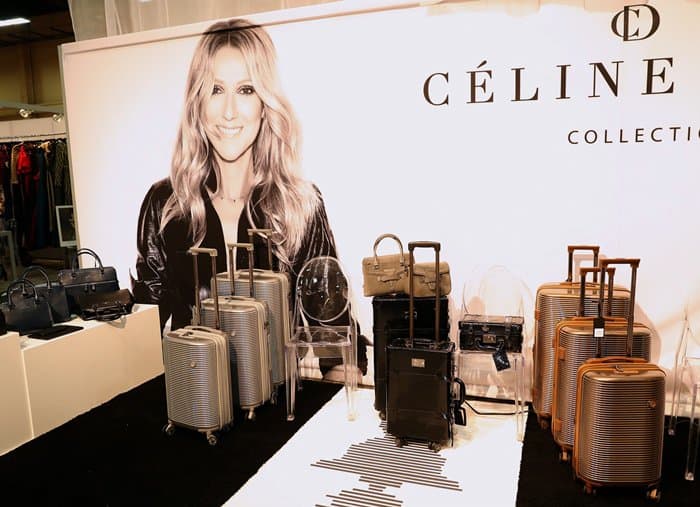The C&eacute;line Dion Collection booth at the Project Women&rsquo;s trade fair showcases a range of sleek luggage and handbags