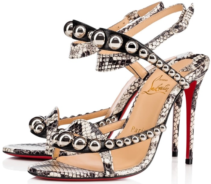 Christian Louboutin Galeria Leather & Snakeskin Sandals