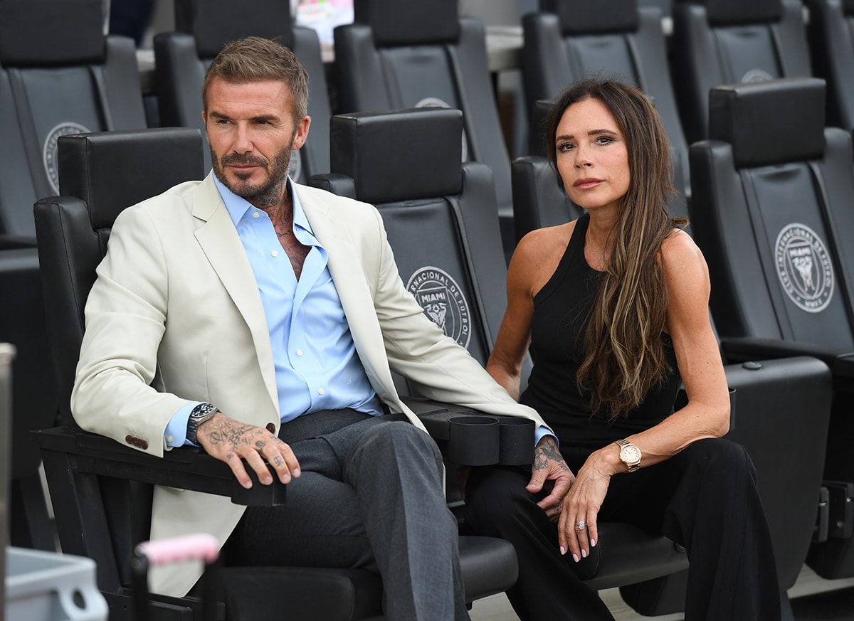 David and Victoria Beckham attend Inter Miami&rsquo;s Leagues Cup match against Atlanta United at DRV PNK Stadium