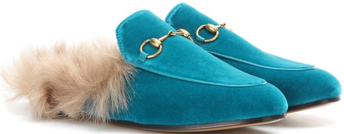 Gucci Princetown fur slides