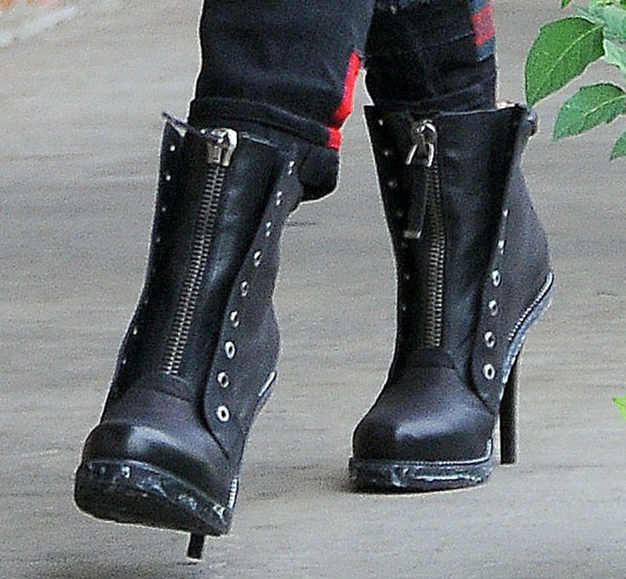 A pair of towering boots called &ldquo;Dayton&rdquo; from Gwen's own L.A.M.B. collection