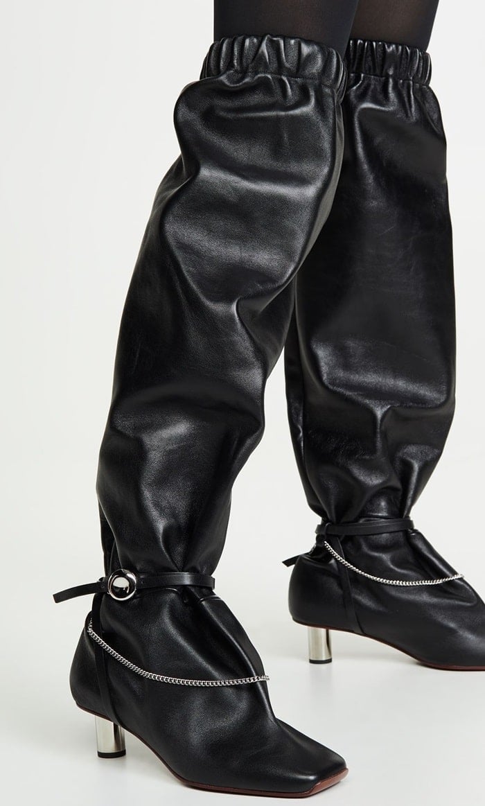 High Heeled Catfish Boots With Chains