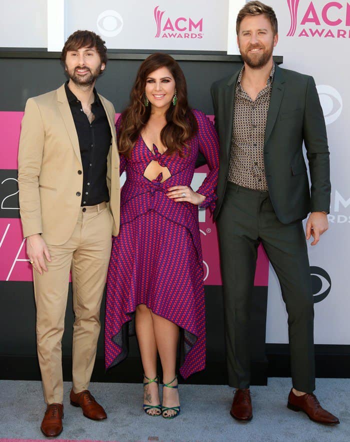 The band members of 'Lady Antebellum' &ndash; Hillary Scott, Charles Kelley, and Dave Haywood