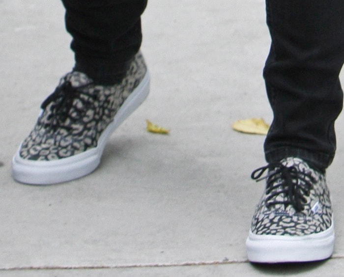Jessica Alba's&nbsp;leopard-print Authentic Slim sneakers by Vans