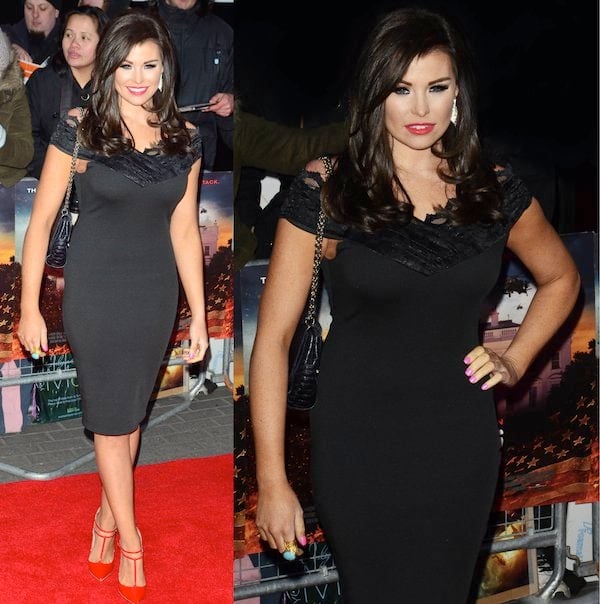 Jessica Wright's&nbsp;body-hugging black dress