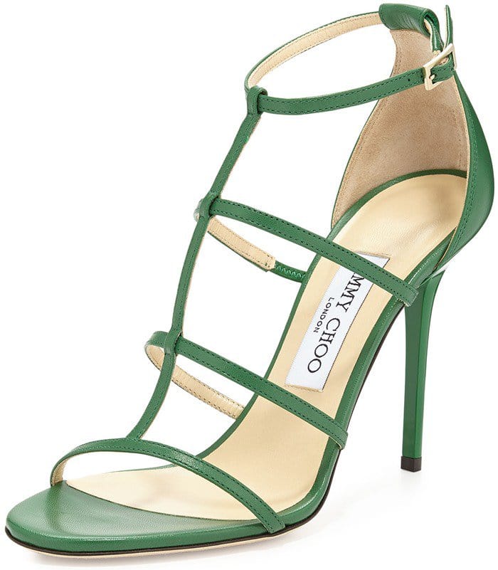 Jimmy Choo Dory Caged Leather Sandal