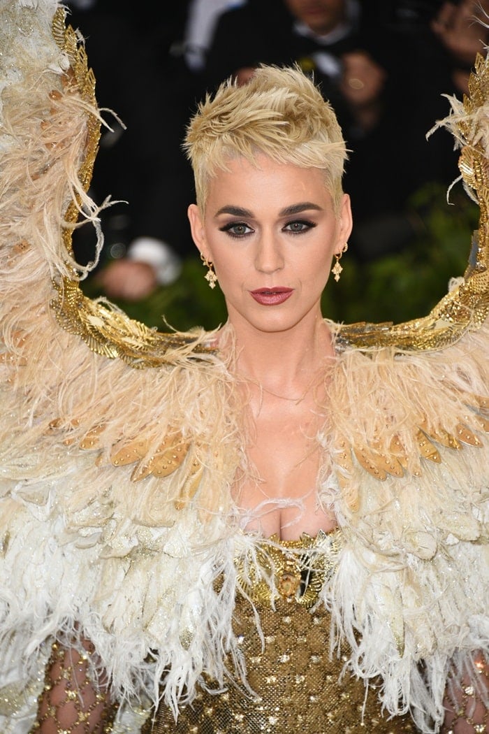 Katy Perry at the 2018 Met Gala held at the Metropolitan Museum of Art