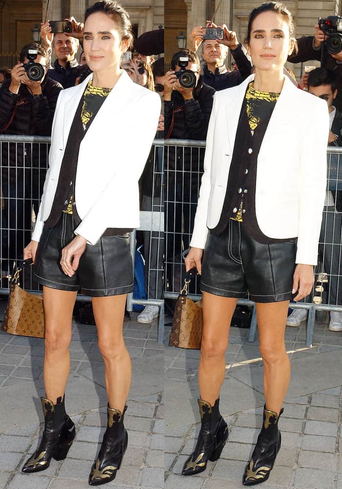 Jennifer Connelly at the Louis Vuitton Spring/Summer 2018 show during Paris Fashion Week&nbsp; in France on October 3, 2017