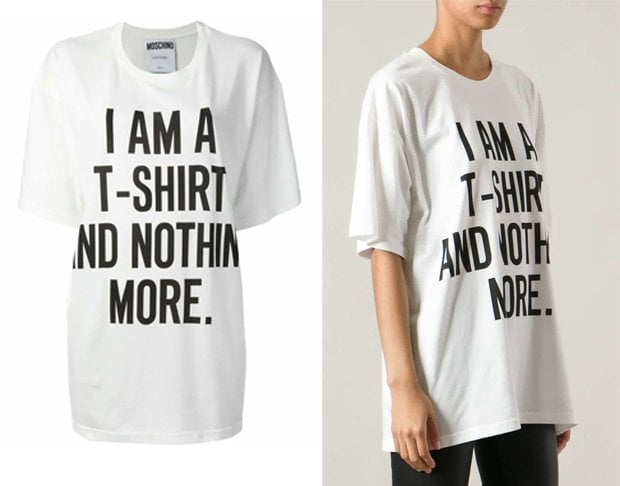 Moschino &lsquo;I Am A T-shirt And Nothing More&rsquo; T-shirt