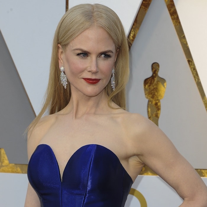 Nicole Kidman wearing&nbsp;Harry Winston diamond earrings