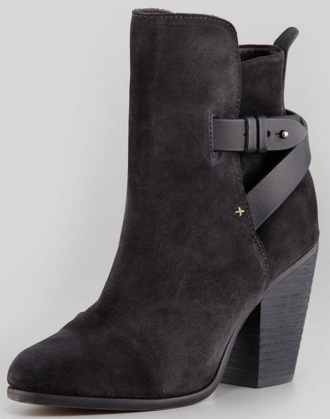 Rag & Bone Kinsey Suede Bootie in Asphalt Grey