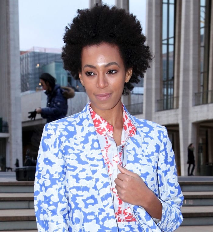 Solange Knowles attends the Diane Von Furstenberg Fall 2012 fashion show during Mercedes-Benz Fashion Week at The Theatre at Lincoln Center on February 12, 2012, in New York City