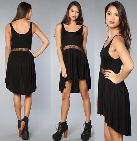 Discover the Style Stalker 'Eno' Dress in Black &ndash; Vanessa Hudgens' choice for a fashionable summer statement, priced at $131