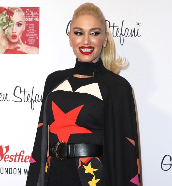 Gwen Stefani showed off her festive flair while hosting the celebrations at Westfield London&rsquo;s Christmas lighting in London, England, on November 30, 2017