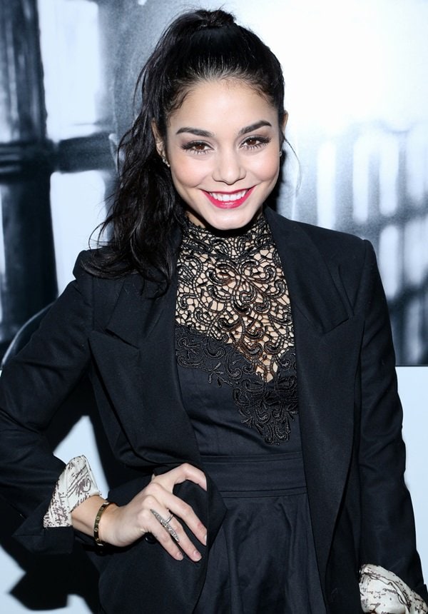 She finished the look with a sleek high ponytail, softly defined makeup, a Cartier Love bracelet, and delicate rings&mdash;letting polished accessories and clean styling complement the lace detailing without overpowering it