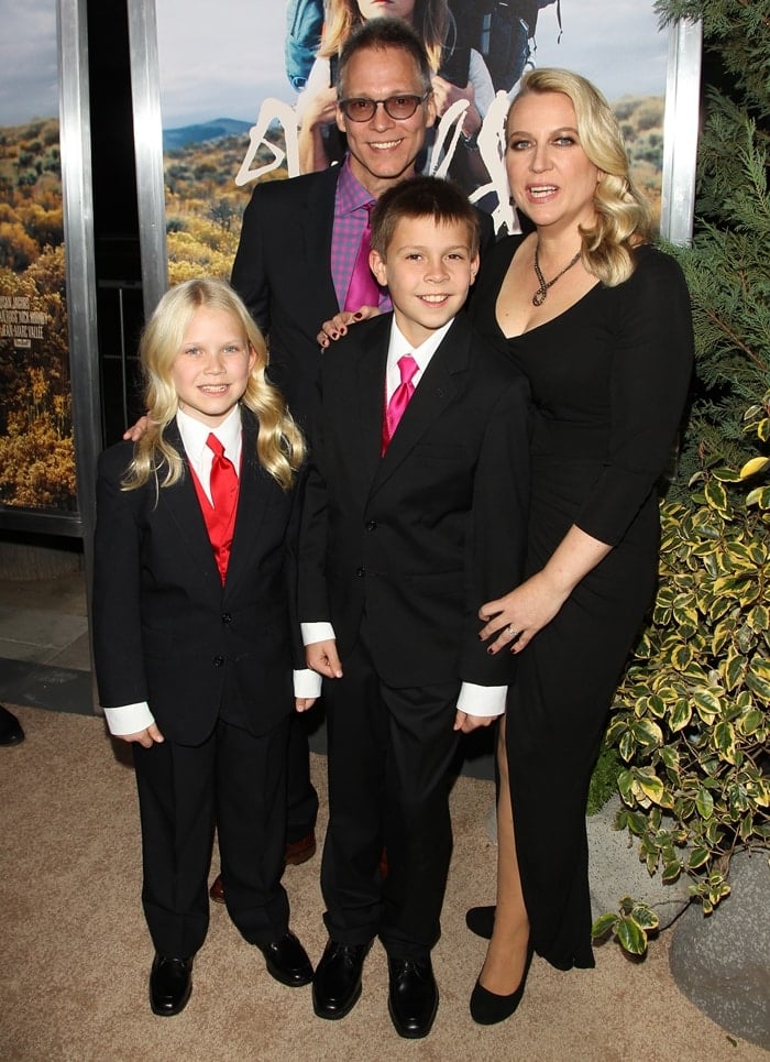 Wild author Cheryl Strayed with her husband Brian Lindstrom and their two sons at&nbsp;the Premiere of Fox Searchlight's 'Wild'