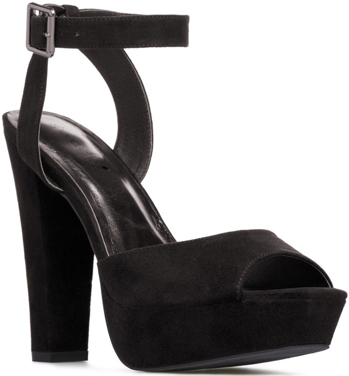 Black Zuly Chunky Platform Heels