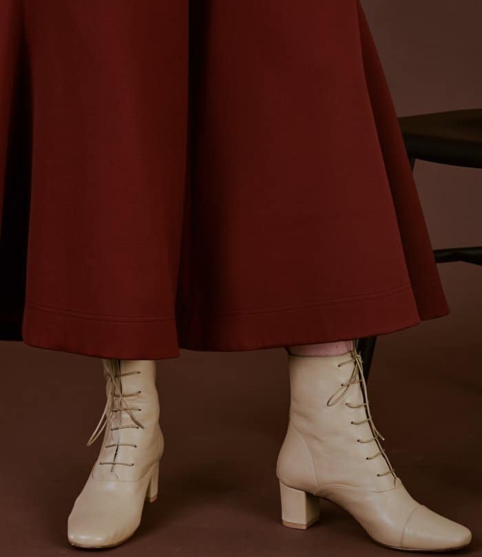 Model wearing by FAR &ldquo;Lada&rdquo; Leather Boots