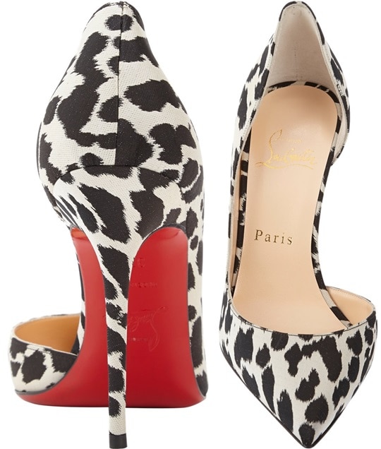 Animal Print Iriza Pumps in Black/White