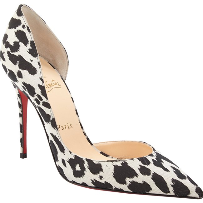 Animal Print "Iriza" Pumps in Black/White