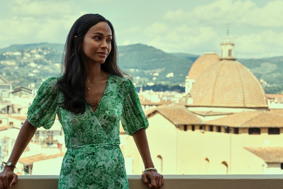 Zoe Salda&ntilde;a as Amy Wheeler in the 2022 drama limited series From Scratch