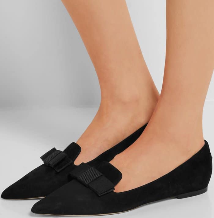 Jimmy Choo &ldquo;Gala&rdquo; flats in black suede