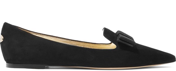 Jimmy Choo &ldquo;Gala&rdquo; flats in black suede