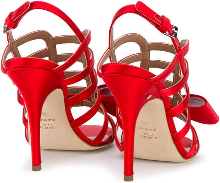 Laurence Dacade &ldquo;Narcisse&rdquo; Sandals in Red Satin