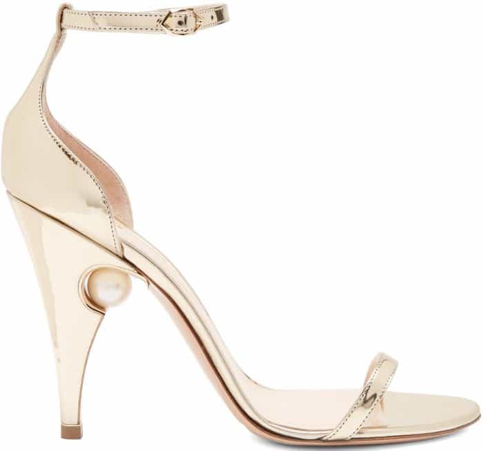 Nicholas Kirkwood &lsquo;Penelope&rsquo; Sandals in Metallic Gold Leather