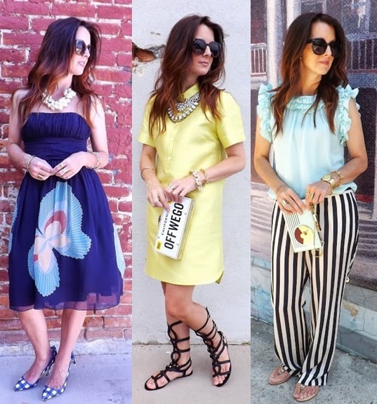 Fashion blogger Rosalyn shows her love for Kate Spade with playful clutches and standout styling&mdash;from bold prints and ruffled tops to statement necklaces and striped pants