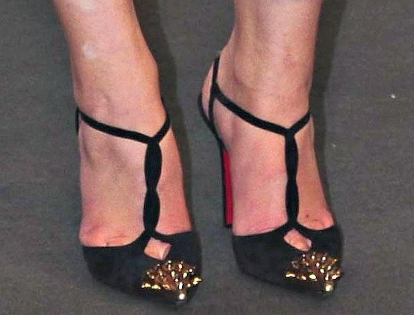 Sophie Turner's&nbsp;studded slingback "Geotistrap" pumps from Christian Louboutin