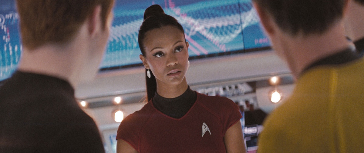 Zoe Salda&ntilde;a as Uhura in the 2009 science fiction action film Star Trek