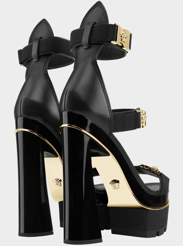 Versace &ldquo;Medusa&rdquo; Tri-Strap Platform Sandals