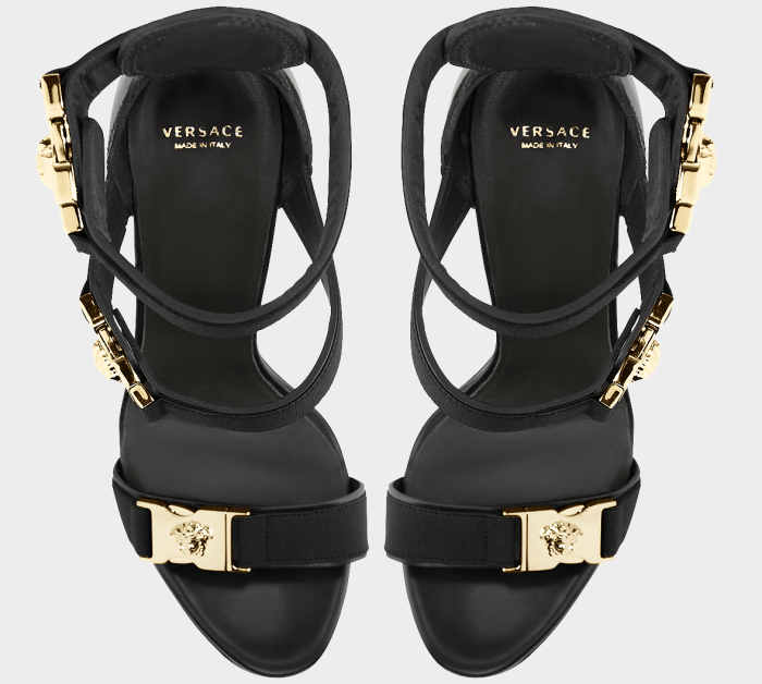 Versace &ldquo;Medusa&rdquo; Tri-Strap Platform Sandals