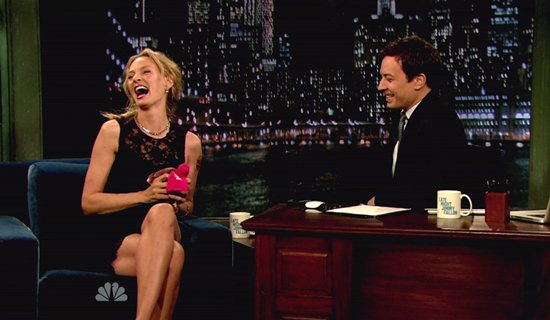 Uma Thurman appears on NBC&rsquo;s &lsquo;Late Night with Jimmy Fallon&rsquo; to promote her new film &lsquo;Ceremony&rsquo; in New York City on April 8, 2011